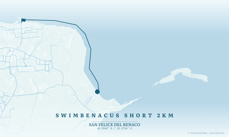 Mappa percorso SwimBenacus Short da 2 km